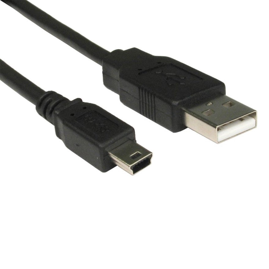 10x 8Ware USB 2.0 Cable 1m A Male to Mini B Black 10x 8Ware USB 2.0 Cable 1m A Male to Mini B Black